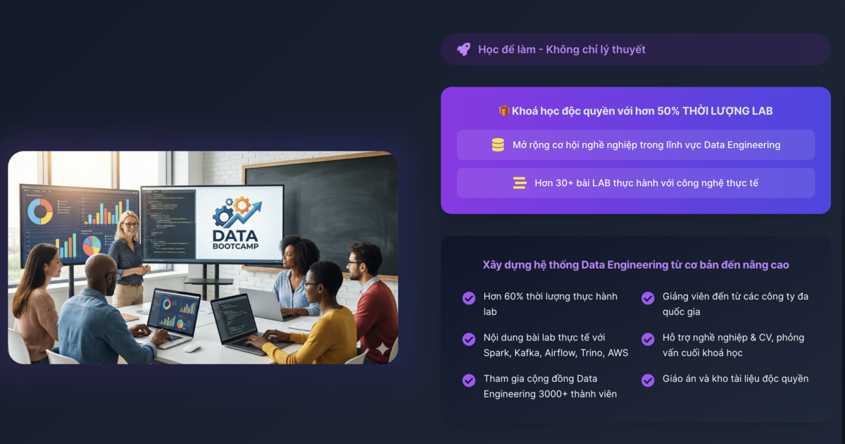 ĐỘC QUYỀN: Data Engineer Bootcamp (VDT-C01)